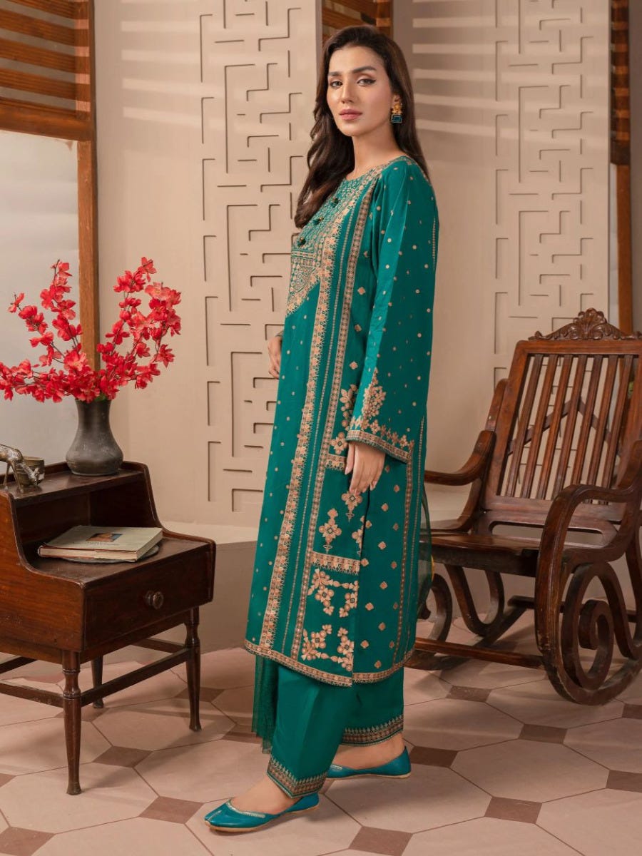 Autumn Ready to Wear Cambric 3 Pcs Dress by Limelight 19