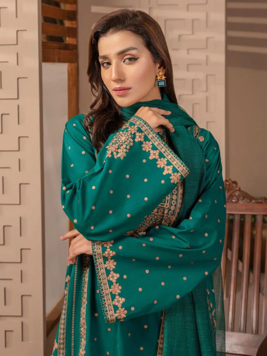 Autumn Ready to Wear Cambric 3 Pcs Dress by Limelight 19