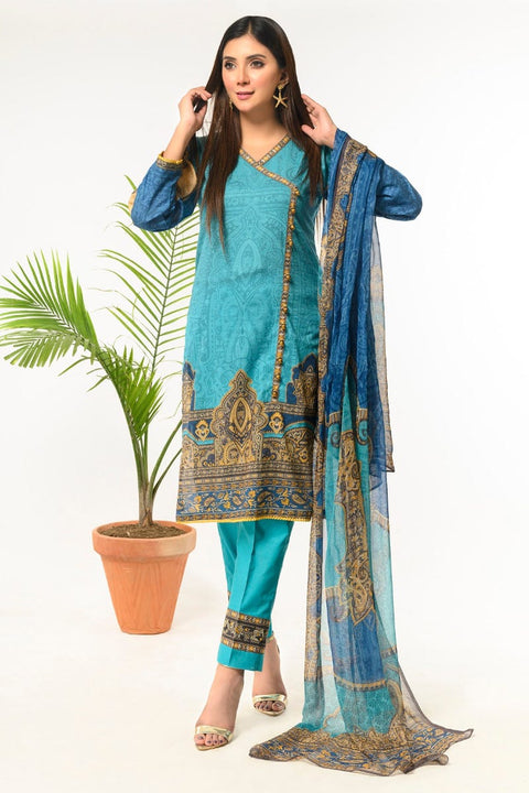 Ready to Wear 3 Pcs Lawn Dress by Zaiwa 04