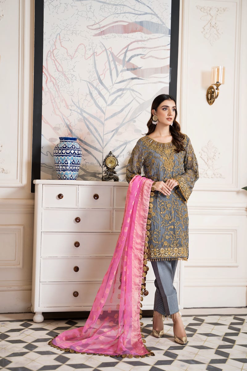 Luxury Chiffon Ready to Wear 3 Pcs Collection by Gulwarun 08