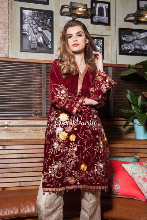 Opal Luxury Velvet Dress by Gulwarun