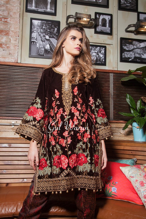 Poppy Luxury Velvet Dress by Gulwarun