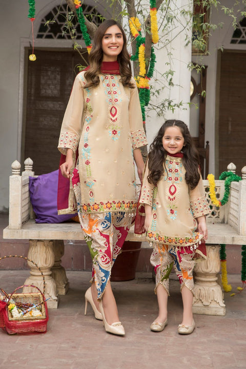 Kids Gulwarun Ready to Wear Eid Dress 05A