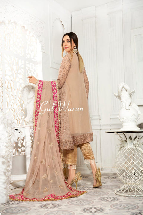 Gulwarun Formal Ready to Wear Chiffon Embroidered Dress 02