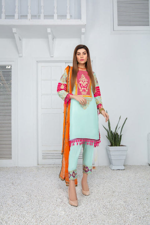 Ready to Wear 3pcs Embroidered Dress by Gulwarun 02