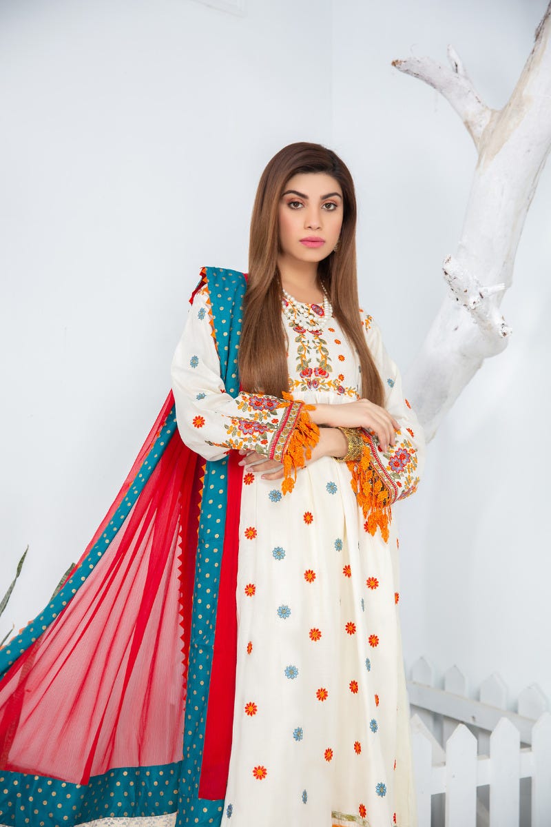 Ready to Wear 3pcs Embroidered Dress by Gulwarun 07