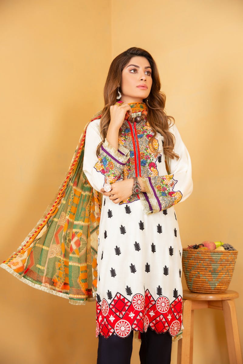 Ready to Wear Embroidered Pret Collection by Gulwarun 01