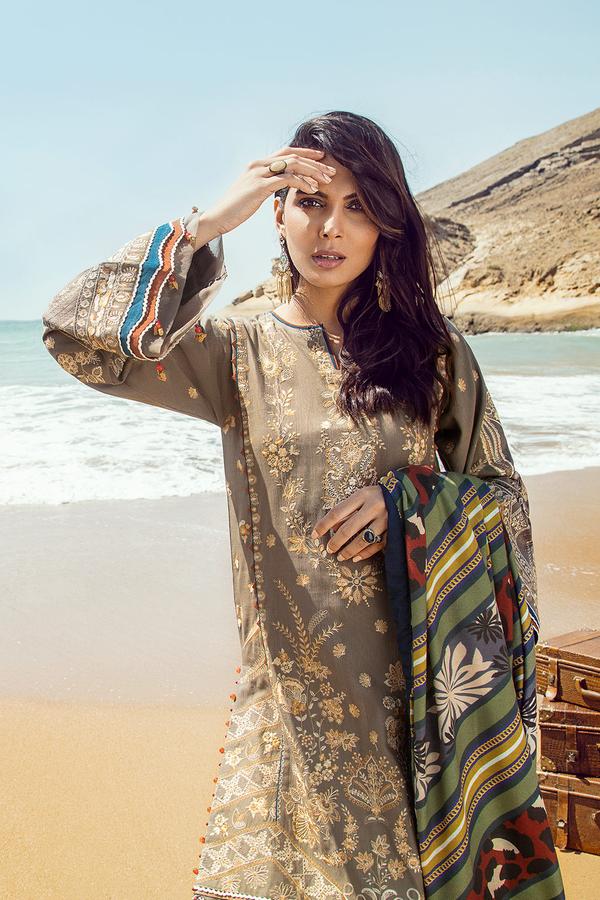 Baroque Winter Ready to Wear 3 Pcs  Dress 04