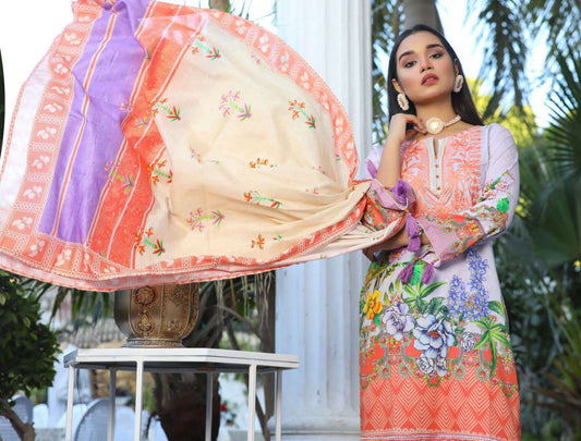 Lawn Embroidered 3 Pcs Collection by Simrans 02