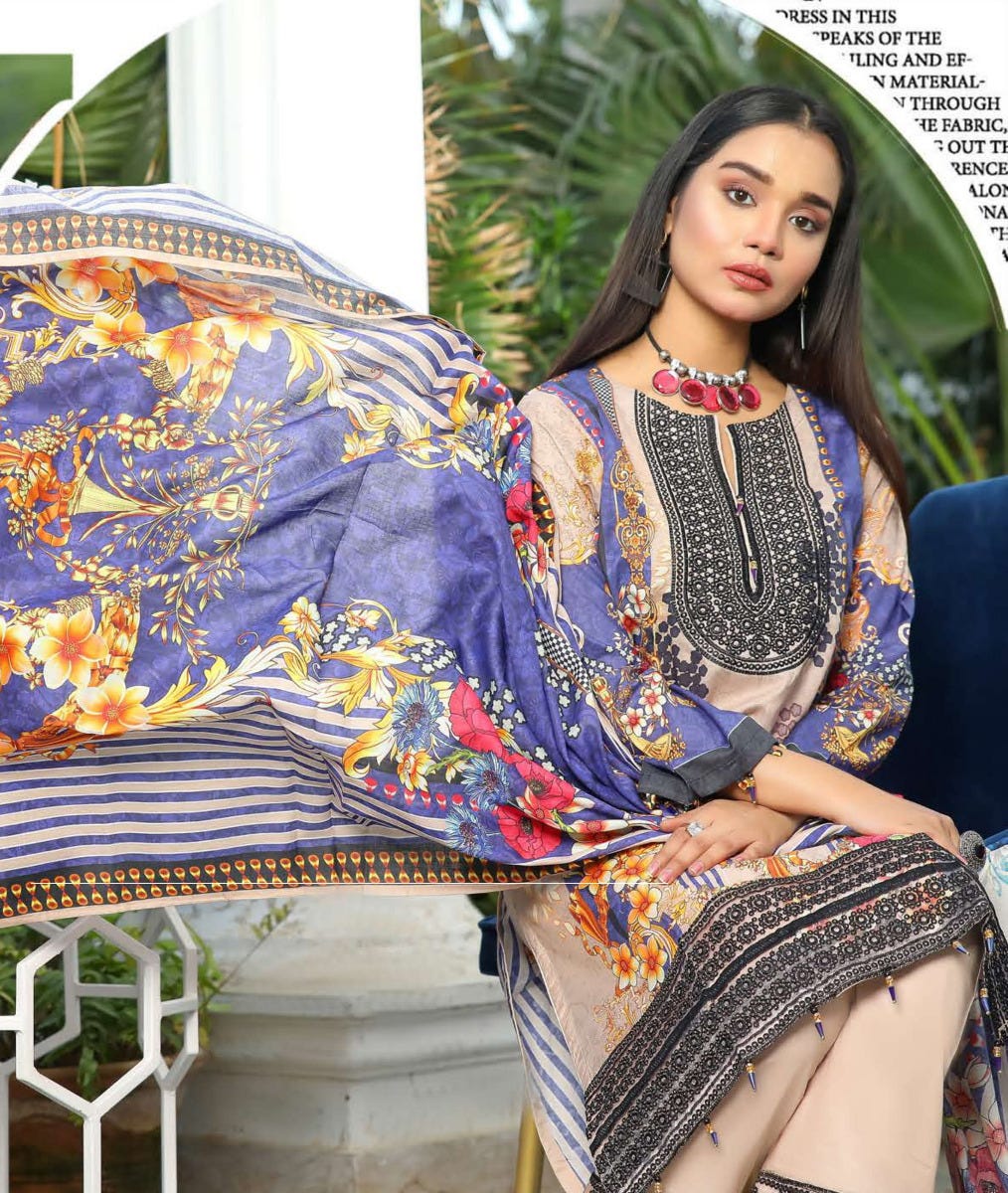 Lawn Embroidered 3 Pcs Collection by Simrans 04