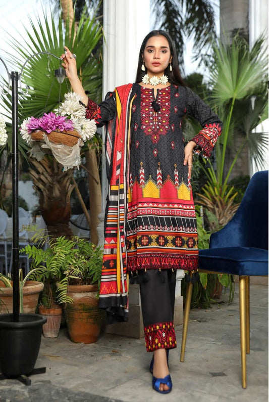 Lawn Embroidered 3 Pcs Collection by Simrans 05