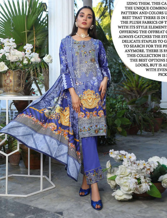 Lawn Embroidered 3 Pcs Collection by Simrans 07