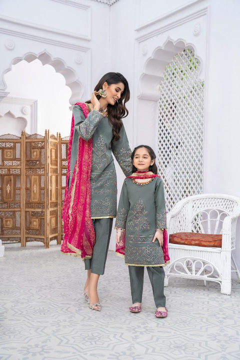 Kids Ready to Wear 3 Pcs Eid Lawn Collection by Gulwarun 09