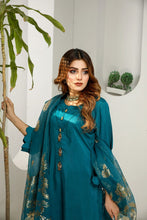 Rangoli 3pc Viscose Dress with Gold Print Scarf 05
