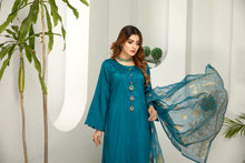 Rangoli 3pc Viscose Dress with Gold Print Scarf 05