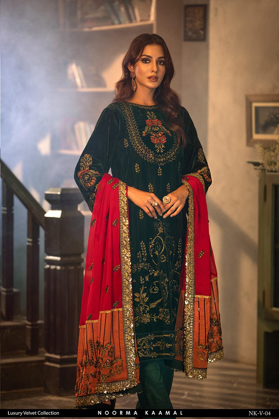 Noorma Kamal 3pc Velvet Dress 04