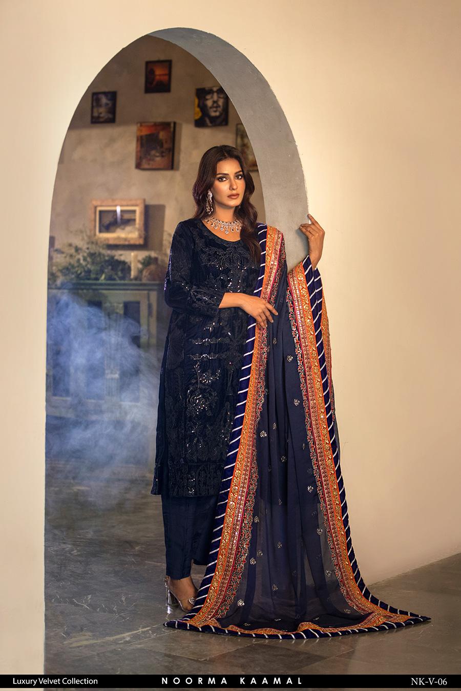 Noorma Kamal 3pc Velvet Dress 06