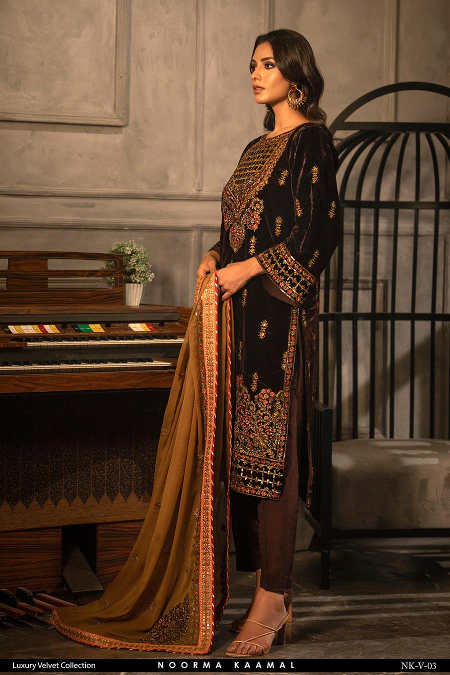 Noorma Kamal 3pc Velvet Dress 03