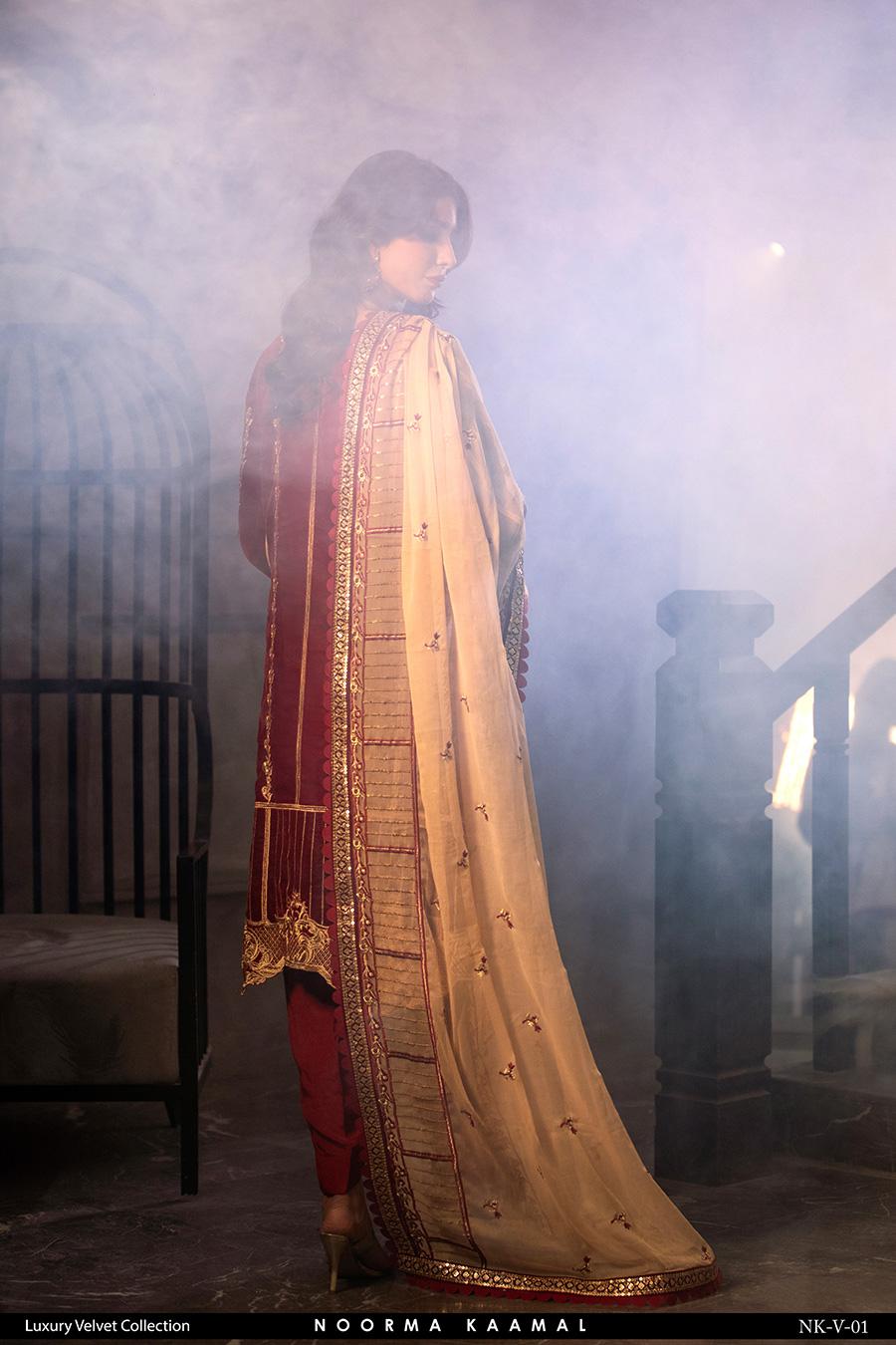 Noorma Kamal 3pc Velvet Dress 01