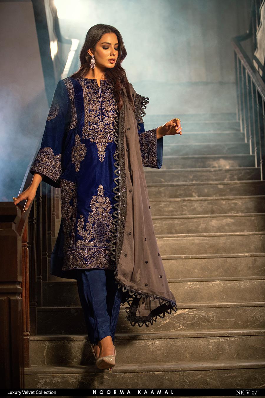 Noorma Kamal 3pc Velvet Dress 07