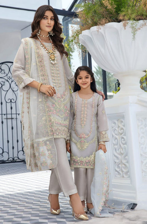 Kids Organza Embroidered Hand work Detailed Dress by Simrans 09