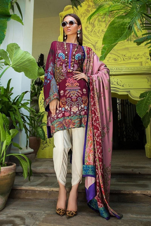 3 Pc Sana Safinaz Ready to Wear Winter 19 Mahay Collection 01B