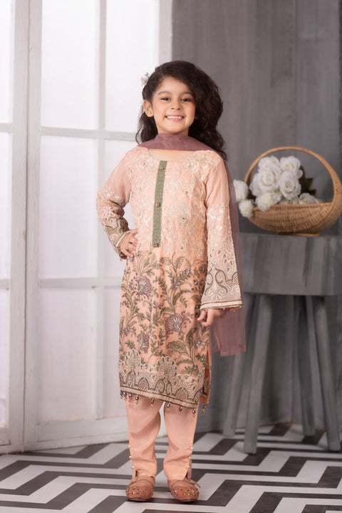 Kids Luxury Chiffon Ready to Wear Eid Collection with handwork details 01