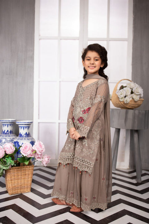 Kids Luxury Chiffon Ready to Wear Eid Collection with handwork details 04