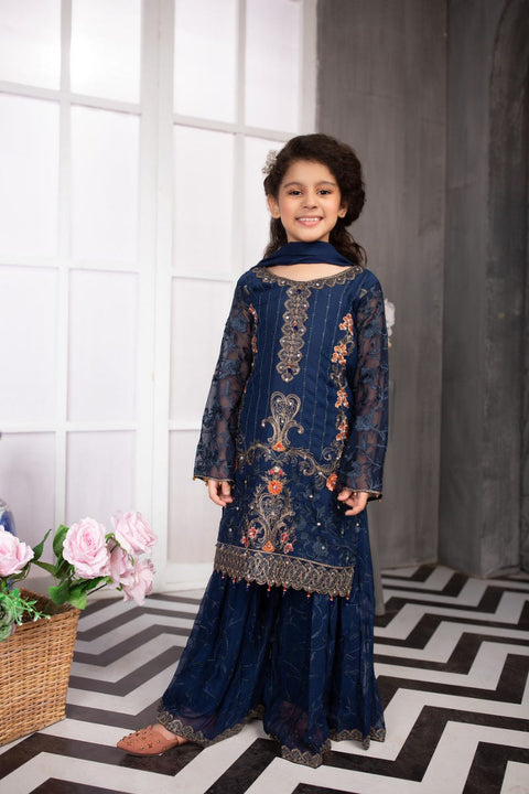 Kids Luxury Chiffon Ready to Wear Eid Collection with handwork details 05