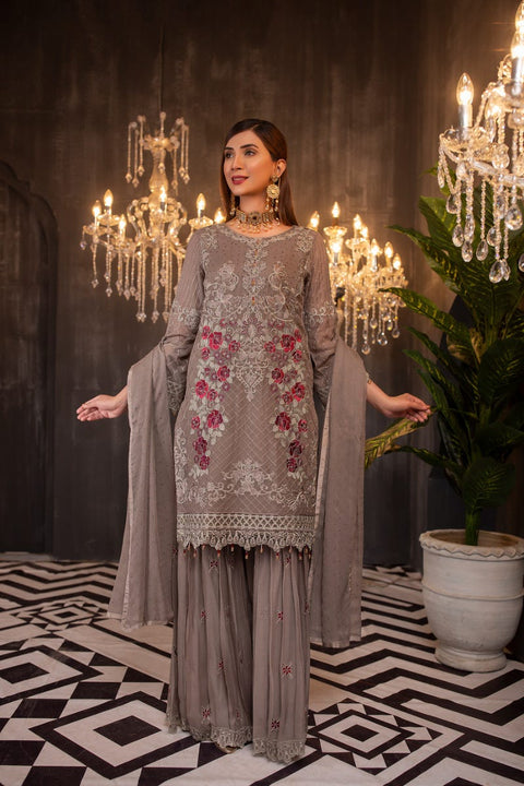 Luxury Chiffon Ready to Wear Eid Collection with handwork details 04