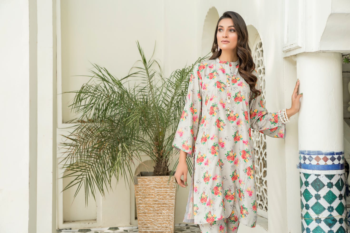 Winter Ready to Wear 2 Pcs Linen Dress by Miski 02