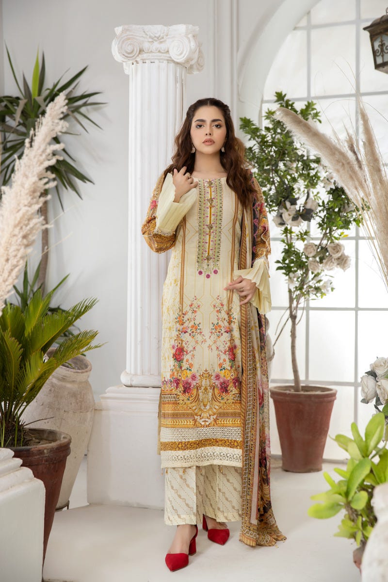 Luxury Lawn Ready to Wear Eid Collection by Mona 06