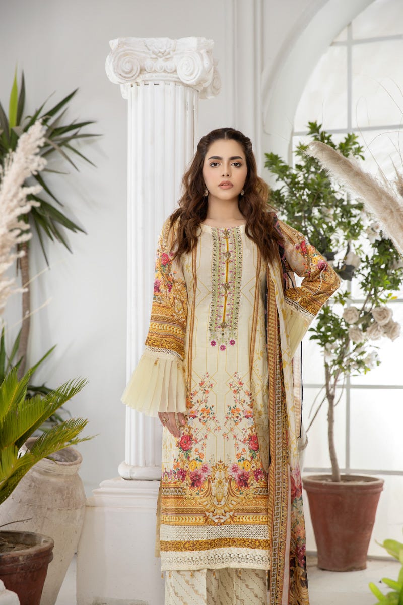 Luxury Lawn Ready to Wear Eid Collection by Mona 06