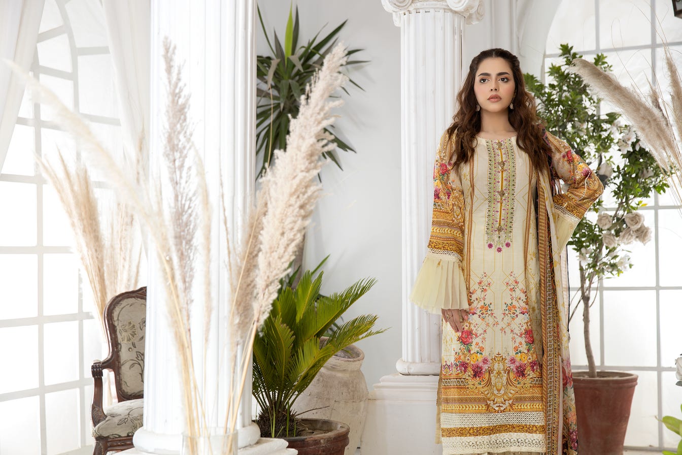 Luxury Lawn Ready to Wear Eid Collection by Mona 06