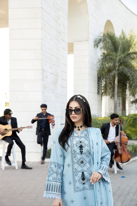 3pc Cotton Embroidered Eid Dress 03