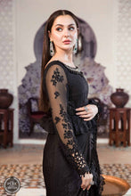 Maria B. Chiffon Black Saree 06
