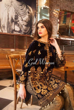 Blue Luxe 2 Pcs Luxury Velvet Dress by Gulwarun