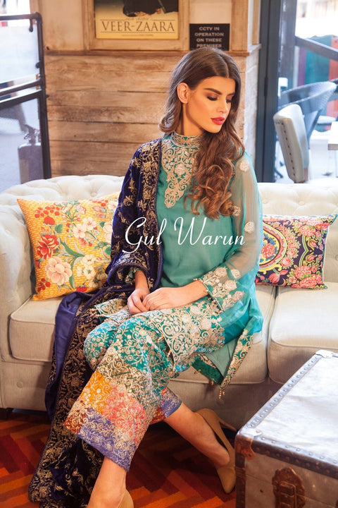Ralli Elegance Luxury Chiffon Dress by Gulwarun