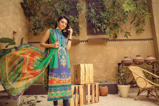 Jacquard Lawn Ready to Wear 3 Pcs Embroidered Dress by Panache 07