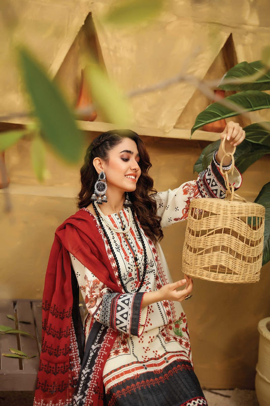 Jacquard Lawn Ready to Wear 3 Pcs Embroidered Dress by Panache 06