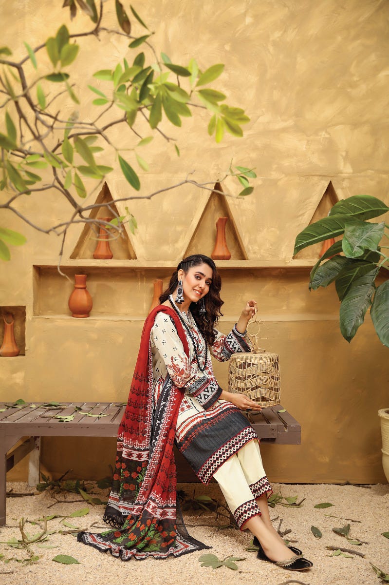 Jacquard Lawn Ready to Wear 3 Pcs Embroidered Dress by Panache 06