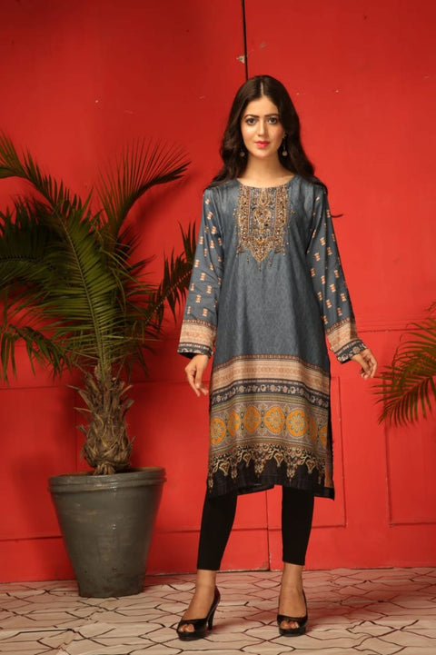 Digital Printed Dress with Hand work by Simrans 02