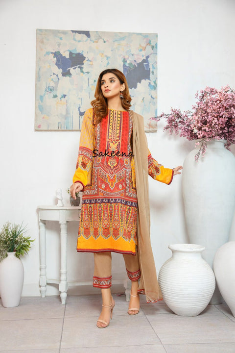 Ready to Wear Lawn Embroidered Eid Collection by Sakeena Hasan 06