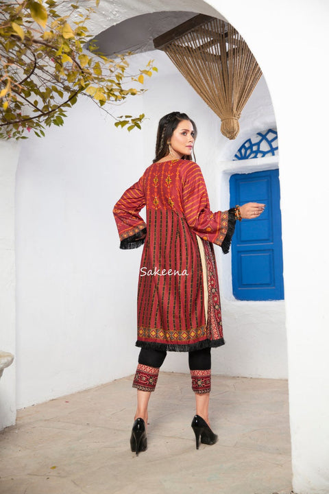 Winter Ready to Wear Handwork 2 Pcs Dress by Sakeena Hasan
