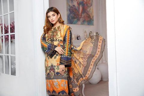 Ready to Wear Lawn Embroidered Eid Collection by Sakeena Hasan 08