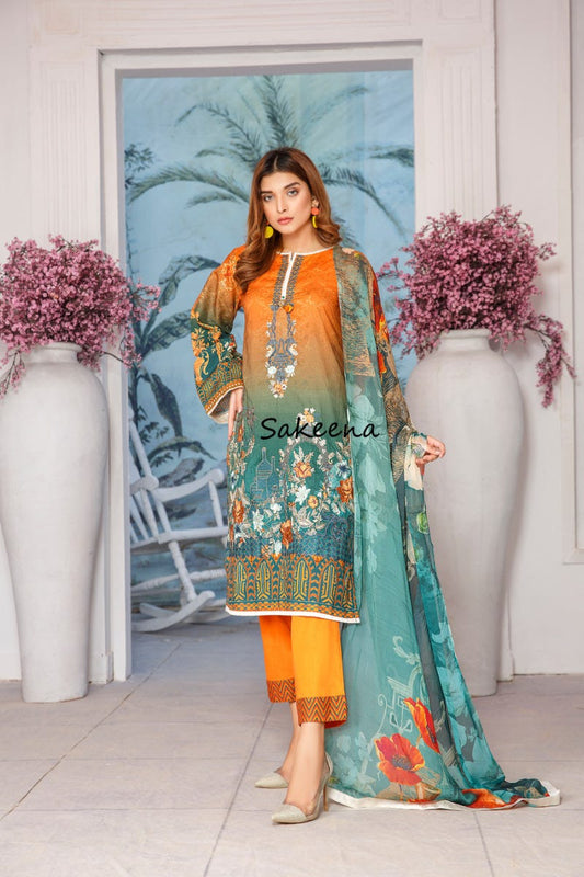 Ready to Wear Lawn Embroidered Eid Collection by Sakeena Hasan 09