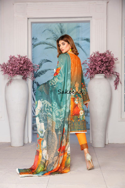 Ready to Wear Lawn Embroidered Eid Collection by Sakeena Hasan 09