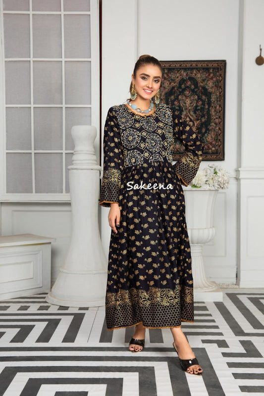Ready to Wear Embroidered Dress by Sakeena Hasan 01