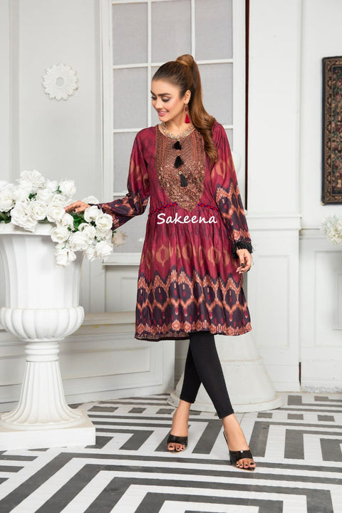 Ready to Wear Embroidered Kurta by Sakeena Hasan 02