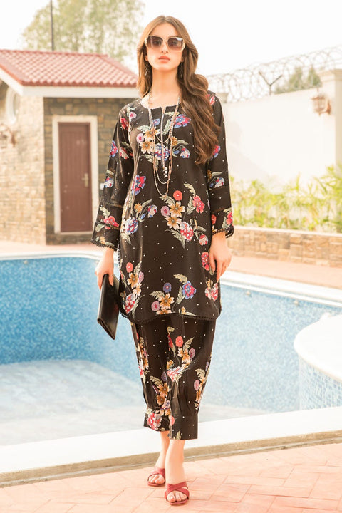 Winter Linen 2 Pcs Ready to Wear Dress by Sakeena Hasan 11